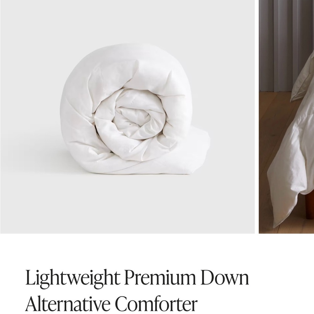 Quince Lightweight Premium Down Alternative Comforter FULL/QUEEN - barely used